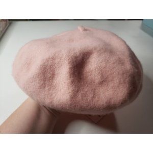Girls Pink Wool Beret